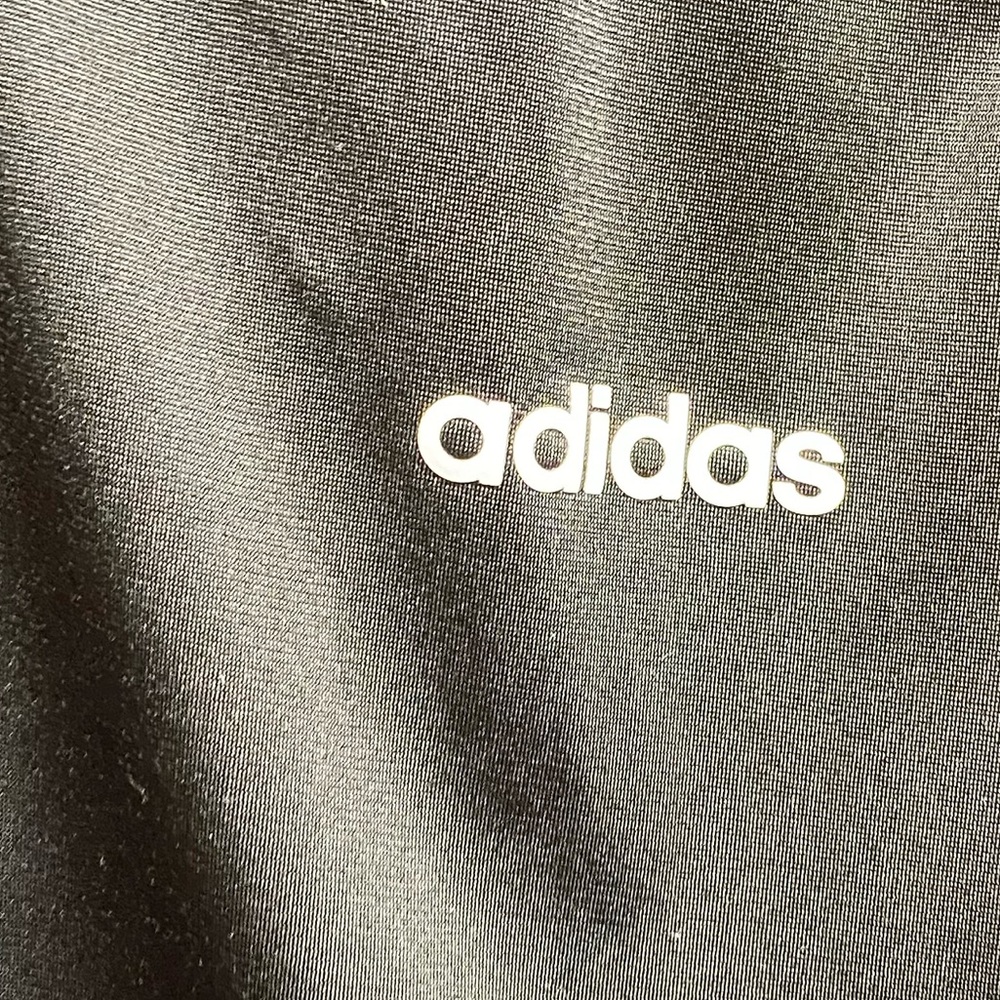 adidas Women’s Track Jacket Full Zip 3 Stripe Black Large - Picture 3 of 7